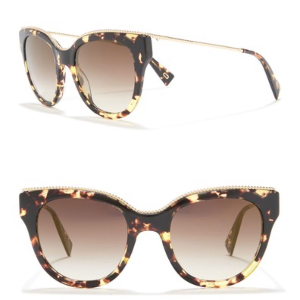 NWT Marc Jacobs 51mm Chain Trim Cat Eye Sunglasses